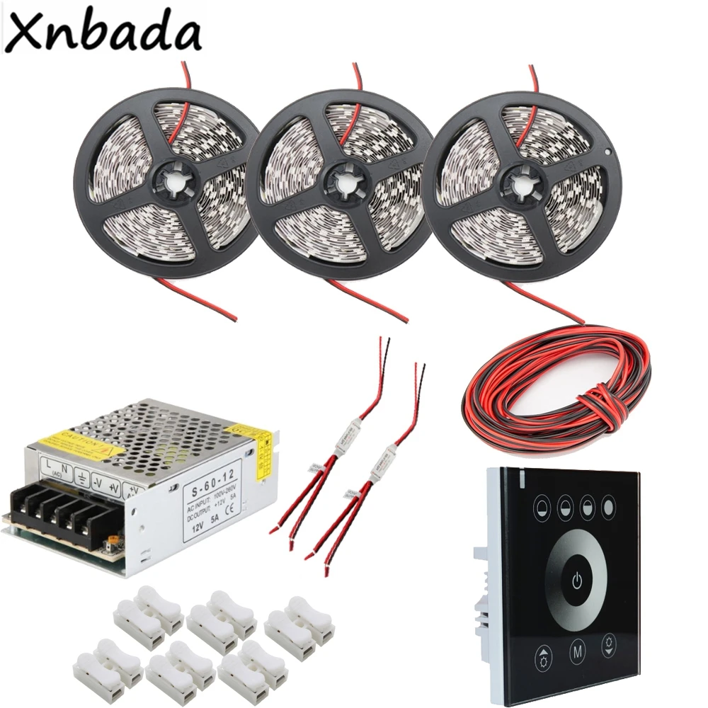 Светодиодная гибкая лента 5050SMD белый/теплый белый/синий/красный сенсорная панель