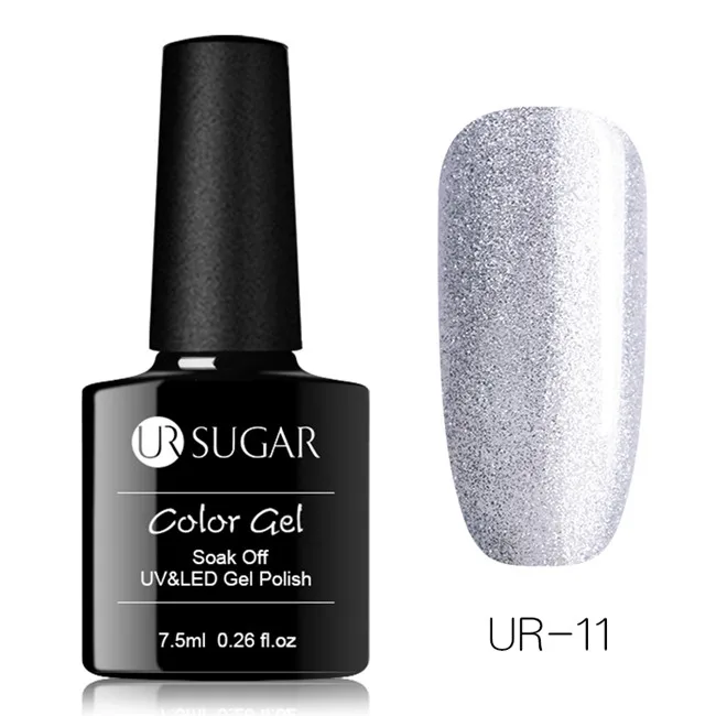 Silver Base Color11 Ur Sugar 7,5 мл гель-кракле лак светящийся треск длительное впитывание УФ-гель для маникюра светодиодный лак для ногтей - Цвет: Silver Base Color11