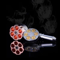 revolver pipe gift grinder six shooter pipe smoking creative tobacco pipe herb grinder smoking pipes grinder tobacco crusher