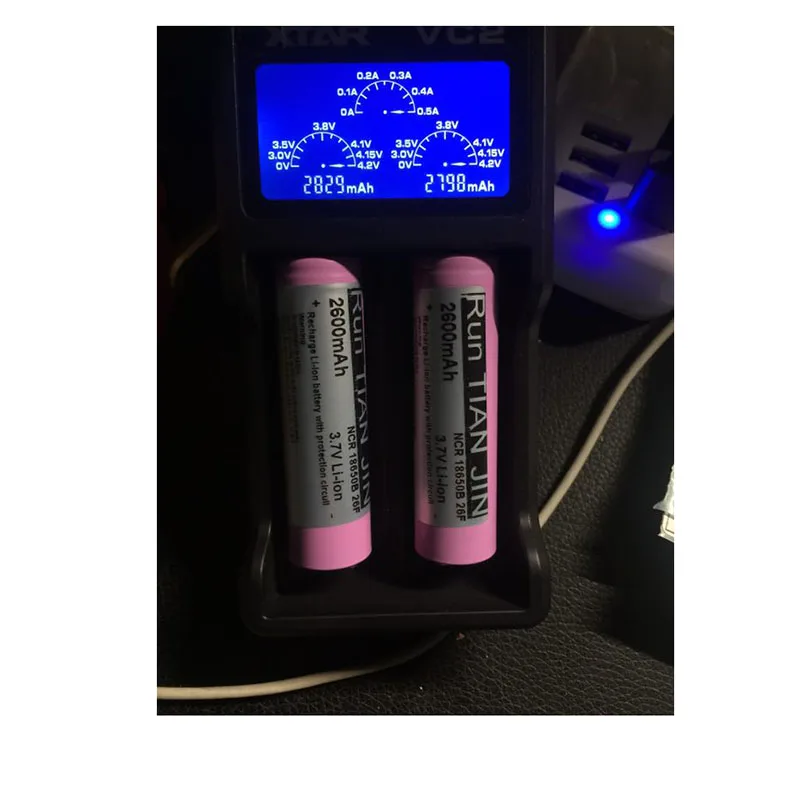 2pcs 18650 battery 100% 2600 mAh LED flashlight lithium ion ICR18650 26F Battery + free delivery electronic ciga | Электроника