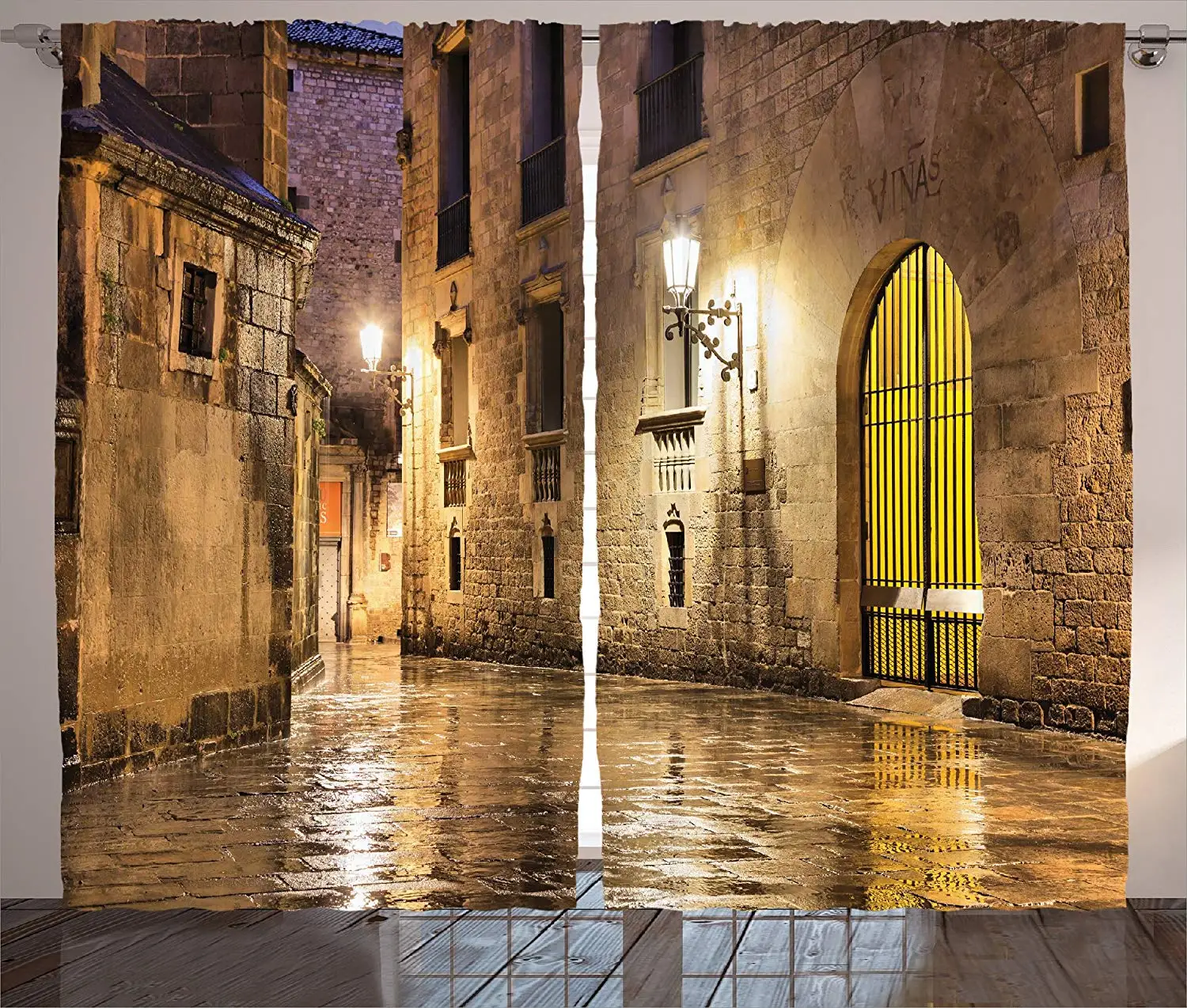 Готические декоративные шторы готический старинный камень четверть Барселоны