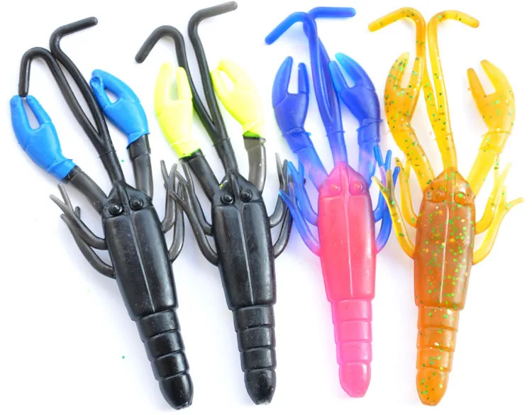 

20pcs Size 11cm/8g Shrimp soft lure fishing fake shrimp seawater baits mixed colors