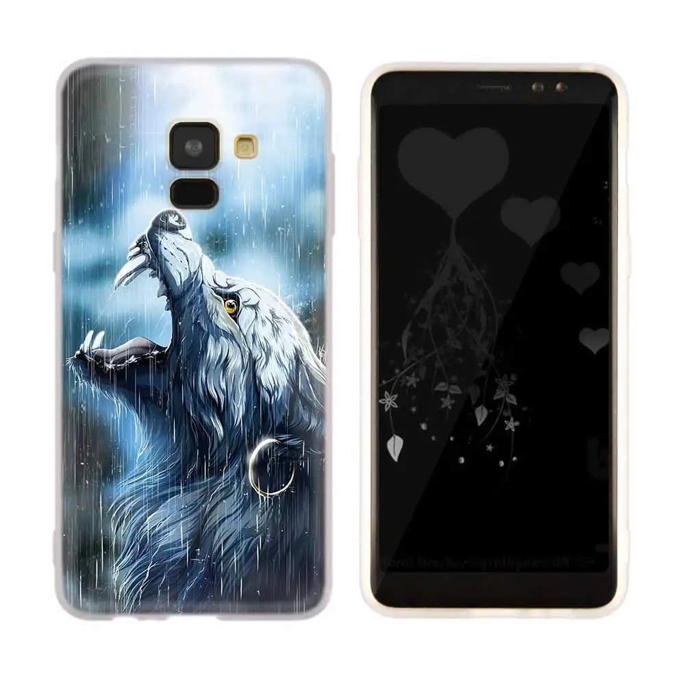 as the picture 07 Силиконовый чехол для samsung Galaxy A6 A8 A9 A7 A5 A3 плюс A6S звезда вой картинки волка - Цвет: as the picture 07
