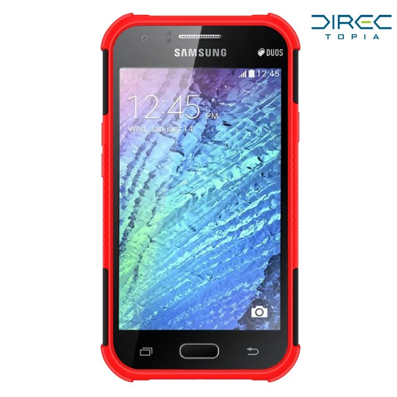 Красочные Шины Зерно силикон для Samsung J1 Ace чехол Стенд задняя крышка Samaung Galaxy J110 TPU