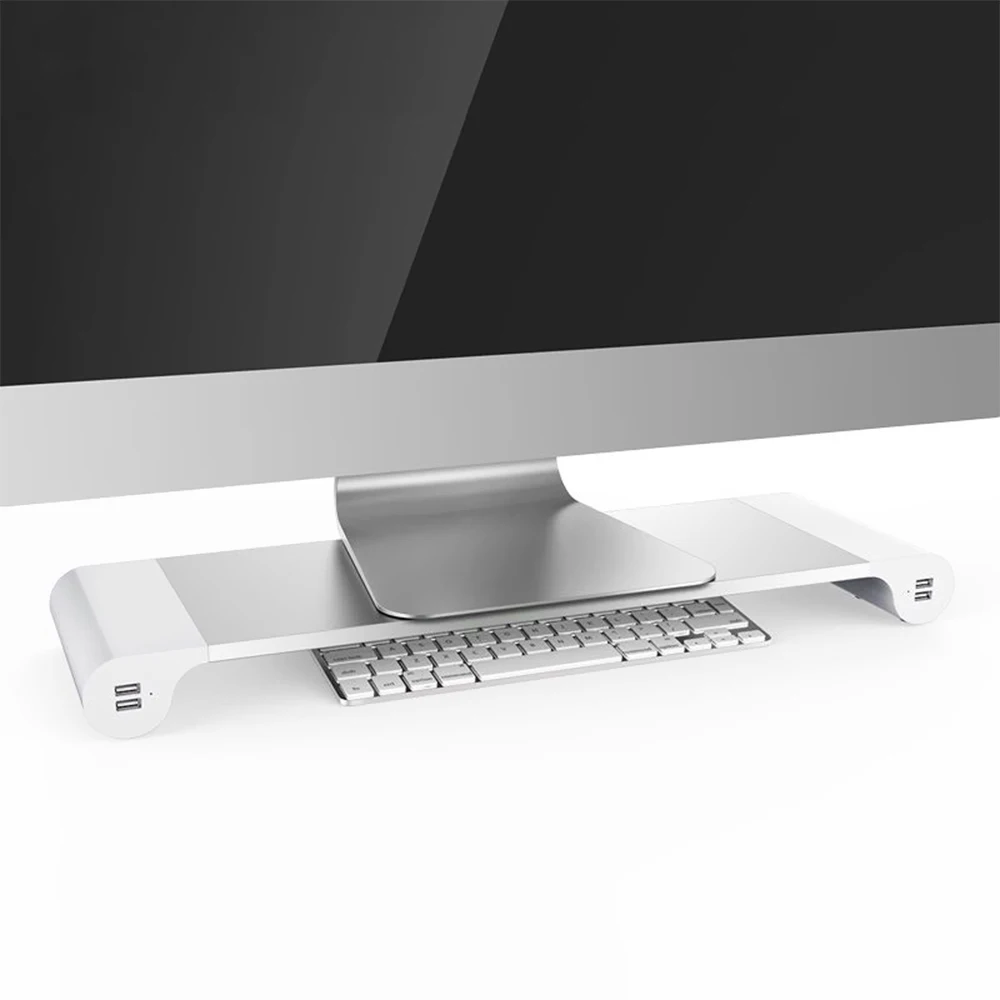 4 usb порта для зарядки и хранения клавиатуры Алюминиевая Подставка ноутбука