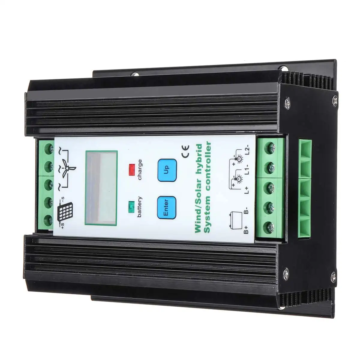 12V 24V 400W 600W ветряной солнечный гибридный контроллер заряда фотоэлектрической солнечной уличный светильник контроллер ветрогенератора большой ЖК-дисплей Дисплей