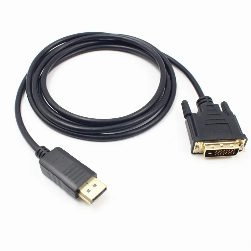 Порт дисплея к DVI кабелю папа DisplayPort DP Соединительный адаптер 1080P 3D для HDTV PC