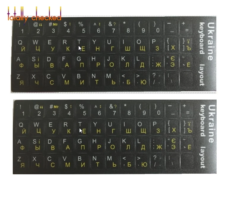 Фото Наклейки на клавиатуру черном фоне 2 шт.|Чехлы для клавиатуры| |