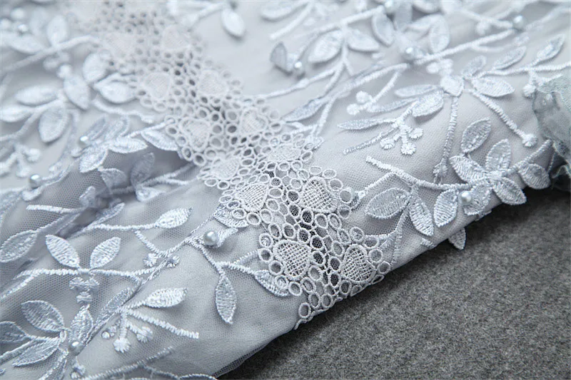 Summer Dresses Women Designer Butterfly Sleeves Transparent Beading Embroidery Asymmetrical Dovetail Tulle Party Dress Sexy
