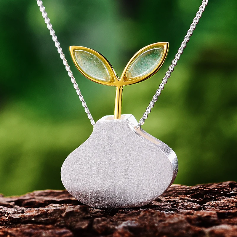 Lotus Fun Moment реального 925 пробы серебро Натуральный камень Творческий Модные