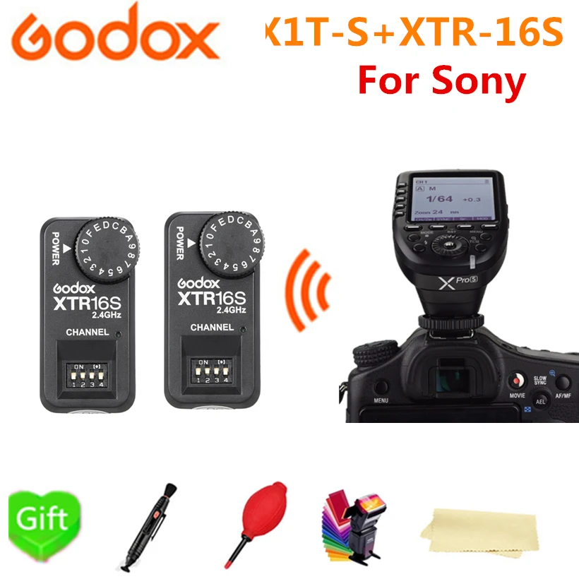 

Godox XPro-S Transmitter With TTL HSS 2.4G Wireless X System LCD Screen + 2* XTR-16S Receiver for Sony Godox V850IIS V860IIS