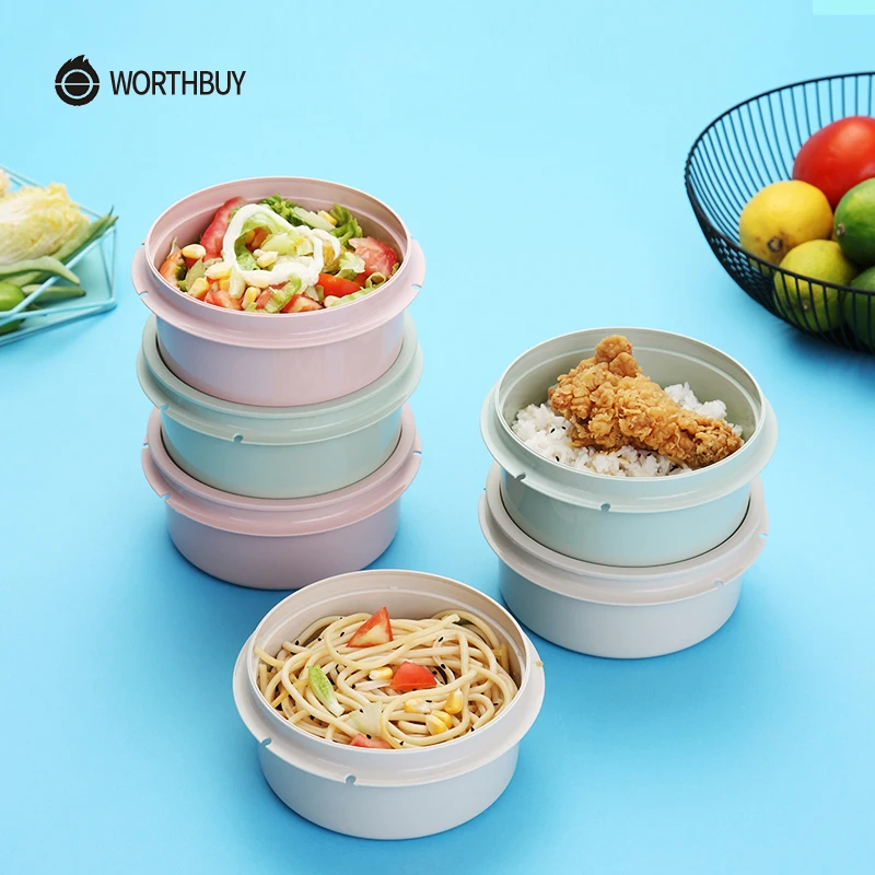 WORTHBUY, портативная микроволновая печь, Ланч-бокс, японский пластик, Bento, Ланч-бокс для детей, для школьных Бенто-бокс, контейнер для хранения продуктов