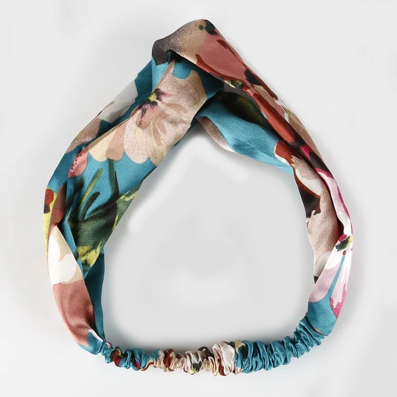 Модные женские туфли узел цветок оголовье крест эластичная чалма Hairband