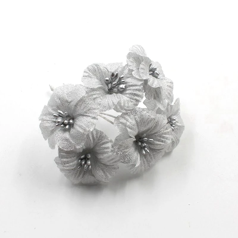 6pcs/lot Artificial Silk Flowers Bride Headdress Handmade Accessories Hair Decoration Material DIY Wedding Home Box Gift Decor | Дом и сад