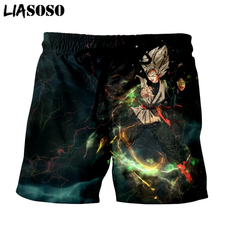 LIASOSO летние новые модные мужские и женские шорты с 3D принтом милые Аниме Драконий