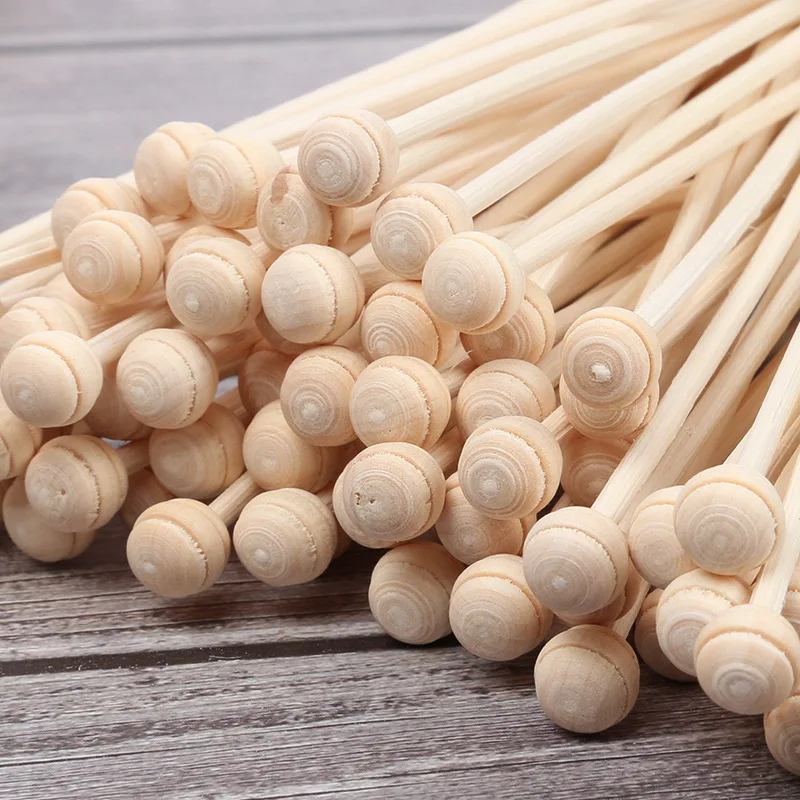 Lychee Life 10 шт. деревянный шар из ротанга тростник ароматизатор диффузор не огонь Замена палочки с ладаном украшение дома