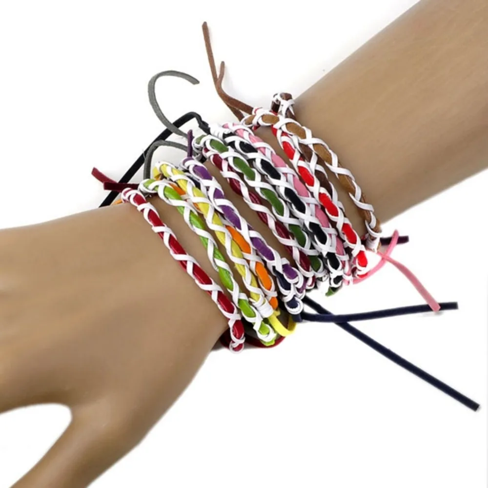 Браслеты дружбы ручной работы с кожаными бусинами 5 шт.|bracelets for|handmade friendship