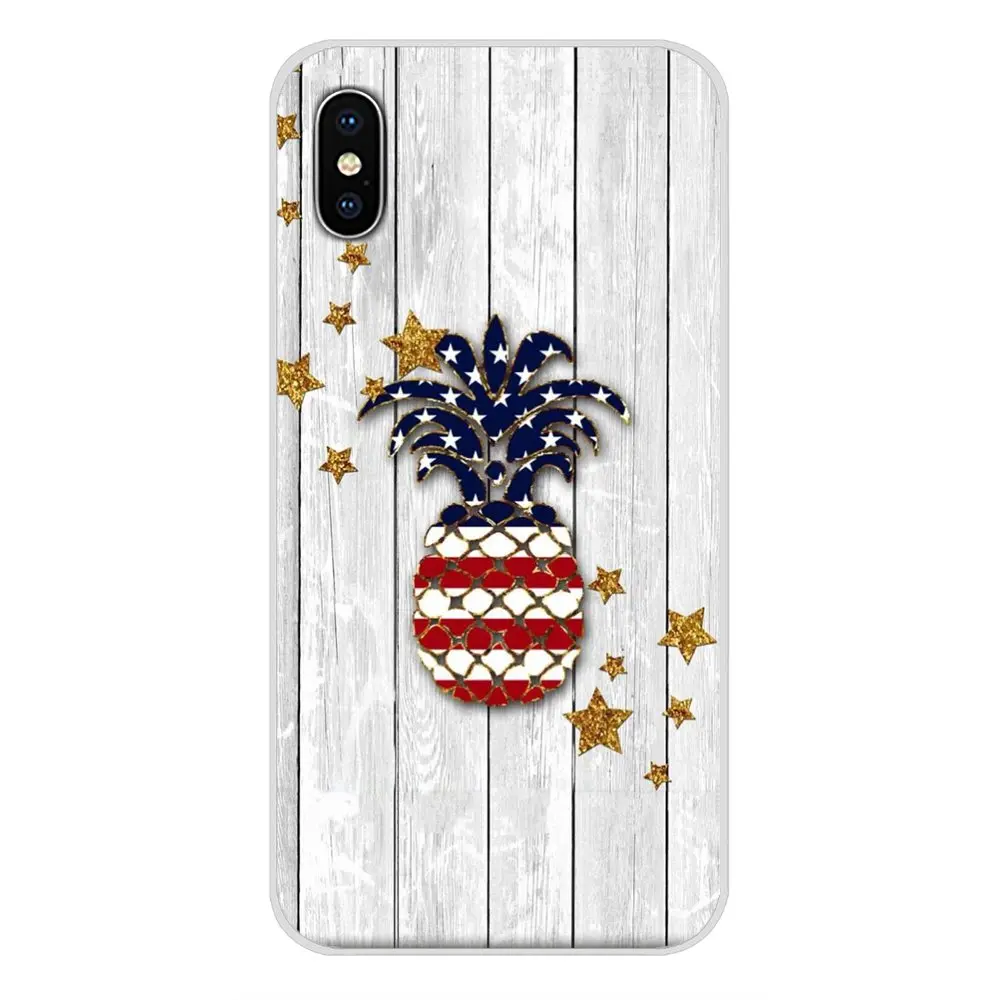 Мягкий прозрачный чехол для кожи с фруктовым рисунком ананаса Xiaomi Mi4 Mi5 Mi5S Mi6 Mi A1 A2