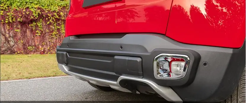 Высокое качество ABS CHROME автомобилей спереди+ сзади защитные бамперы гвардии опорная плита Подходит для JEEP Renegade