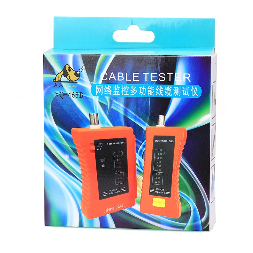 

KELUSHI New Professional Ethernet Cable Tester RJ45 RJ11 LAN BNC Cable Tester Network Test checking Tools with LED light