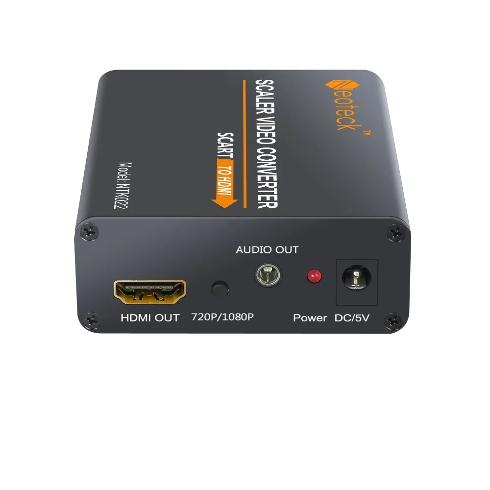 ESYNiC алюминий 1080P SCART К HDMI конвертер + 5 В/2 а Великобритания ЕС адаптер питания 3 мм