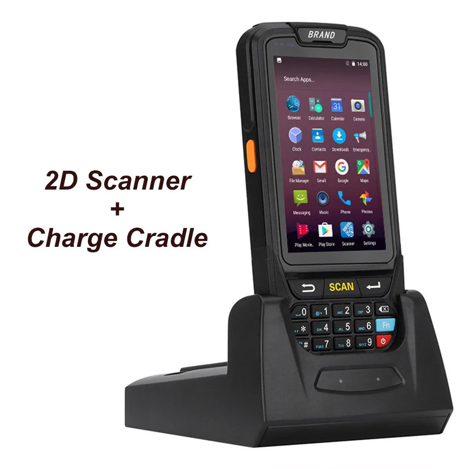 2D and Charge Cradle PL-40L PDA Сканер промышленный IP65 прочный склад 2D QR код 1D лазерный сканер КПК ручной Android сканер штрих-кода терминал - Цвет: 2D and Charge Cradle