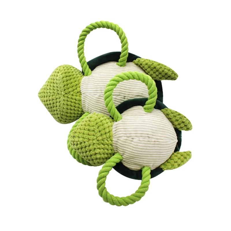 Durable Soft Eco-Friendly Chew Toy Dog Puppy Plush Toys Pet Sound Built-In Squeaker Green Tortoise S/L | Дом и сад