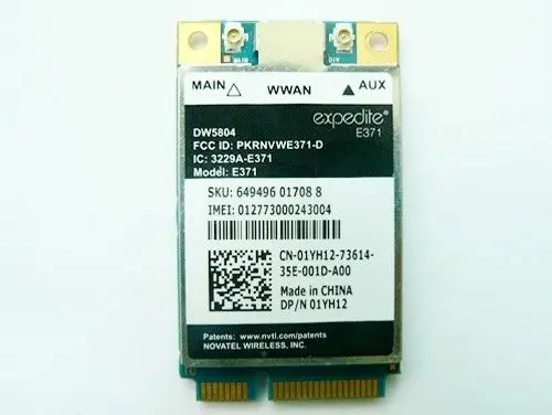 DW5804 4G WWAN LTE мобильный широкополосный 01YH12 E371 PCI-E 3G/4G WLAN WCDMA модуль модем для Dell 850 / AWS