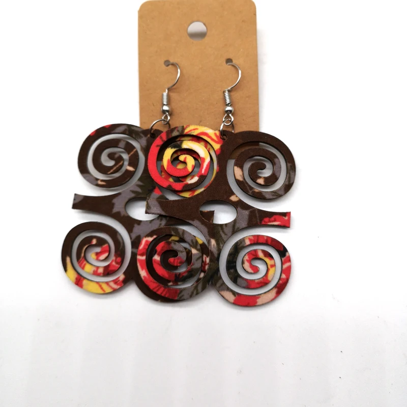 Тканевые серьги в виде символов разные цвета|symbol earrings|adinkra earringsfabric earrings |