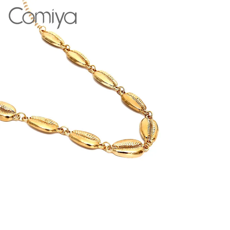 Comiya в виде ракушки ножные браслеты Seashell узор элегантный цепочка золотого цвета