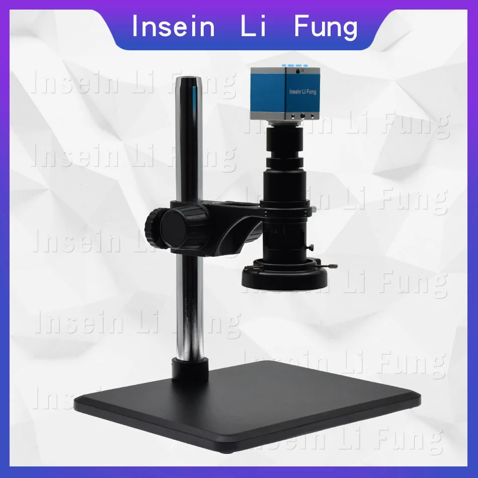 16MP 1080P HDMI USB Electronic Video Microscope Camera TF Card Storage+20X-180X Continuous Zoom C-Mount Lens+Bracket+LED Light |