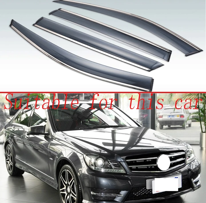 4 шт. пластиковые защитные стекла для Mercedes Benz C Class (W204)C200 C250 C300 2007 2014|Навесы и
