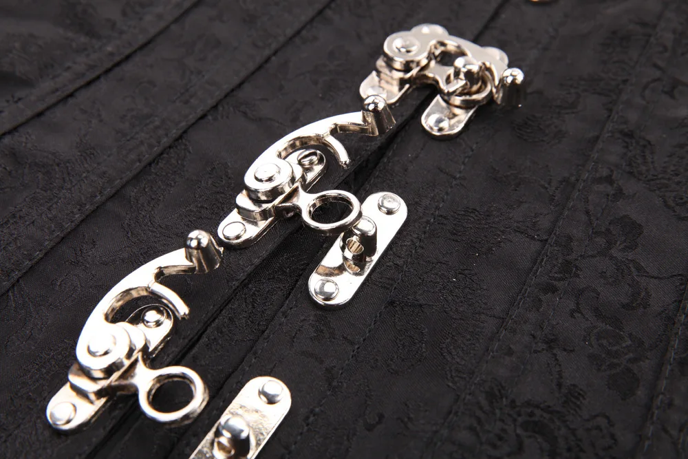 

S-6XL Women's Gothic Steampunk Corset Vest Brown Steel Boned Vintage Sexy Underbust Corsets and Bustiers Shapewear Corselet