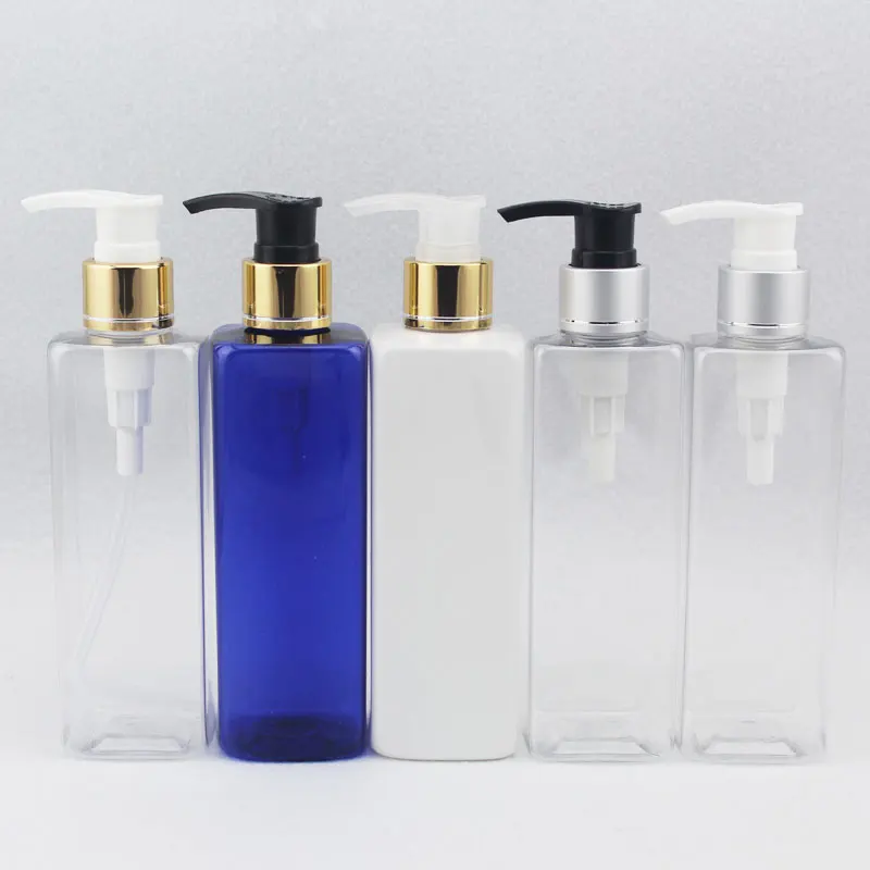 250ml X 28pc  Empty Square Lotion Pump Cosmetic Bottles , 250cc Body Cream Dispenser Containers  Shampoo Cosmetic Packaging