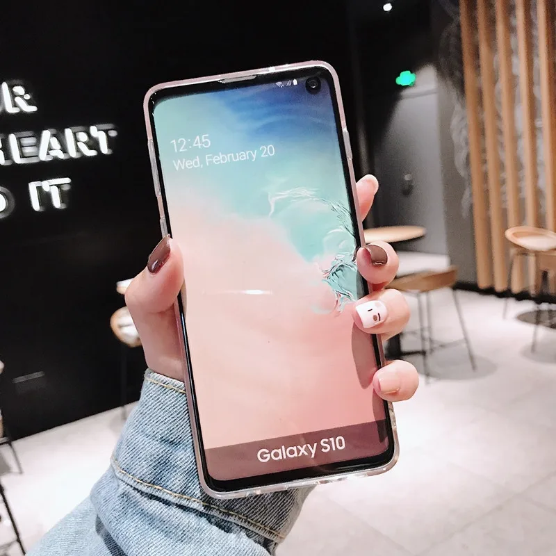 Мультяшный Дельфин Акула Жидкий чехол для Samsung A50 A30 A10 M20 M10 J3 J4 J6 J8 A6 A7 A8 A9 2018 S10 Lite S9 S8