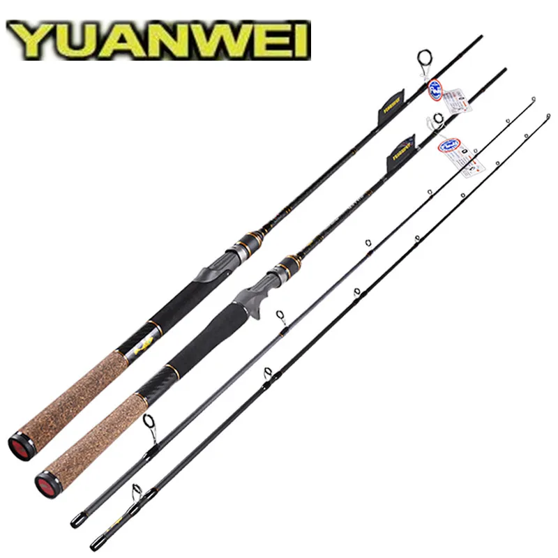 

YUANWEI 2Sec 1.98m/2.1m Spinning Rod Baitcasting Rod M/6-24g FUJI Accessories IM7 Carbon Casting Fishing Rods Vara De Pesca Olta