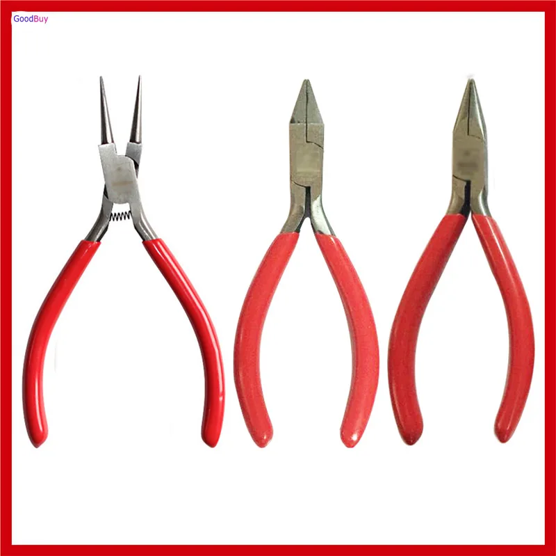 Новинка Diy 3 шт./компл. прямые круглые плоскогубцы Золотое и Серебряное ювелирное