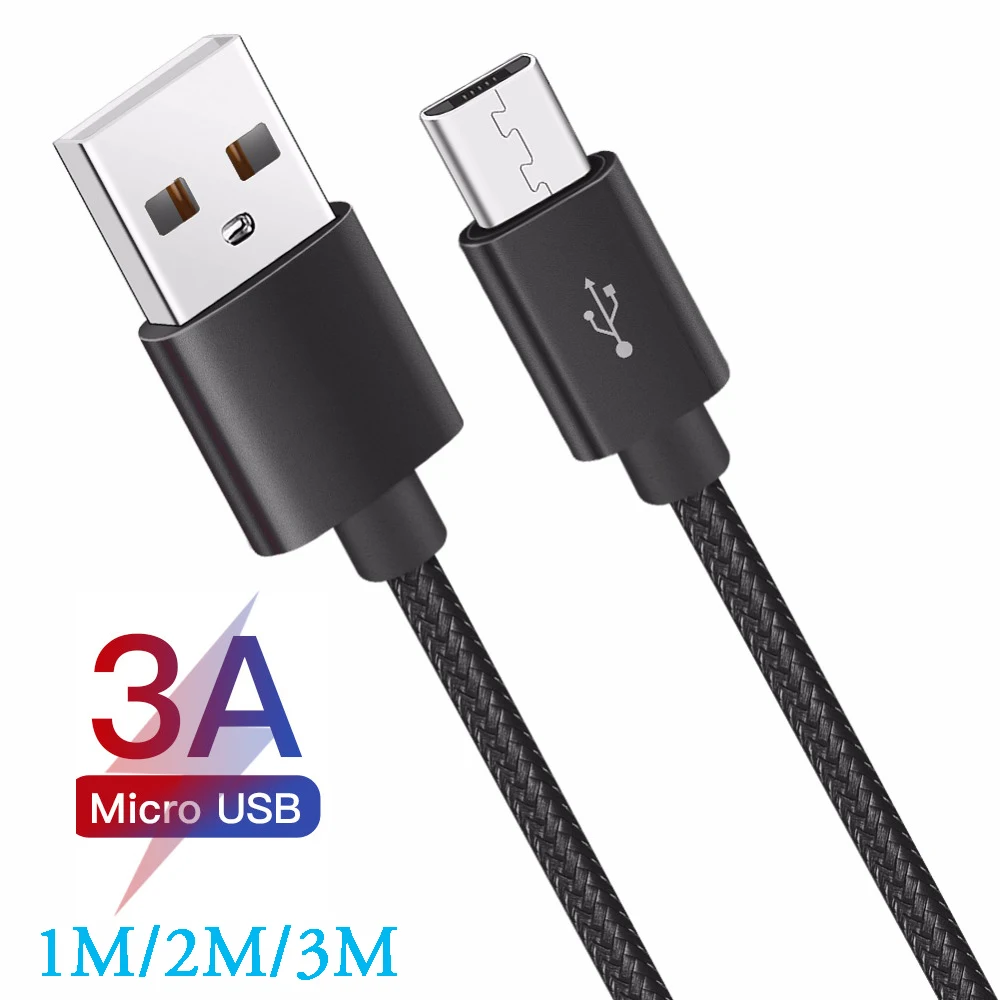 Кабель Micro USB для быстрой зарядки кабель 3A сплав нейлон Xiaomi Samsung Android USB|Зарядные