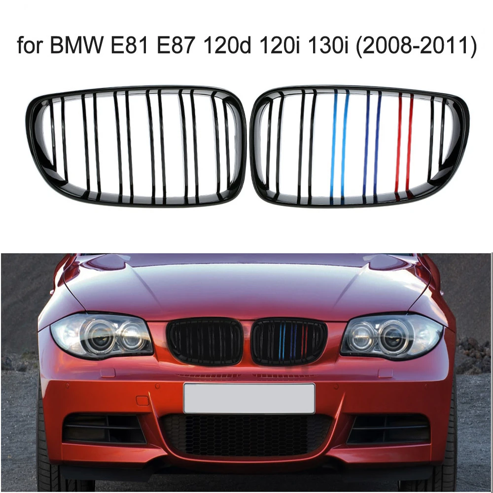 1 серия E81 E87 E82 E88 передняя решетка ABS Глянцевая M цветная для BMW 2008 2011 Coupe 118i 120i 120d 123d