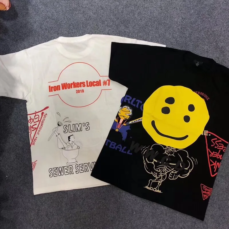 Топ 19ss новинка футболка Kanye ASTROWORLD Трэвис Скотт CPFM.XYZ w. W.C.D футболки для мужчин и