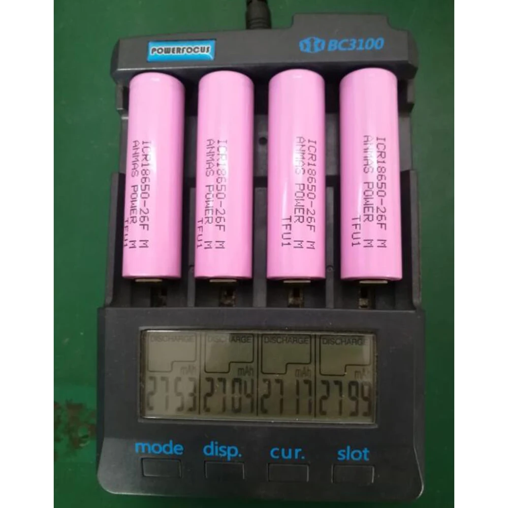 Anmas Power 3.7V 18650 Rechargable Batteries 2600mA ICR18650-26F Battery Pink Flat Top lithium battery | Электроника