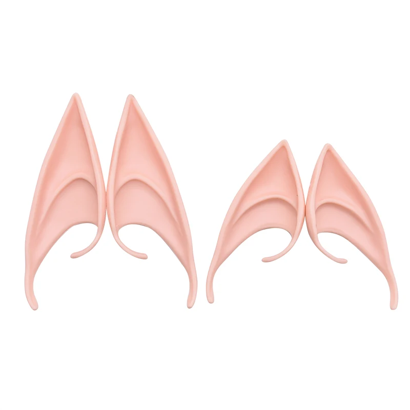 1pair Fake Soft Angel Elf Ears Simulation Ear Props Cosplay Elf Fairy Accessories For Halloween Christmas Event Party Decoration