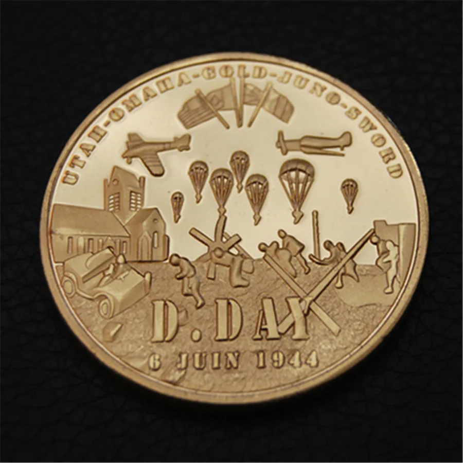 2 шт./партия, 1944.6.6 канадская Золотая монета Juno Beach
