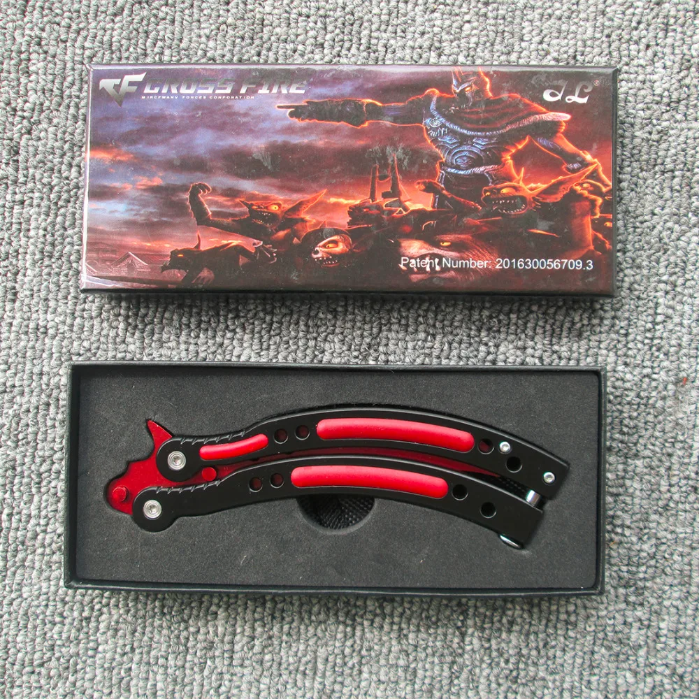 CS:GO Бабочка Нож игрушка сталь практика Балисонг Крутые тренировочные ножи CSGO игровой тренер для детей спорт армия CF на.