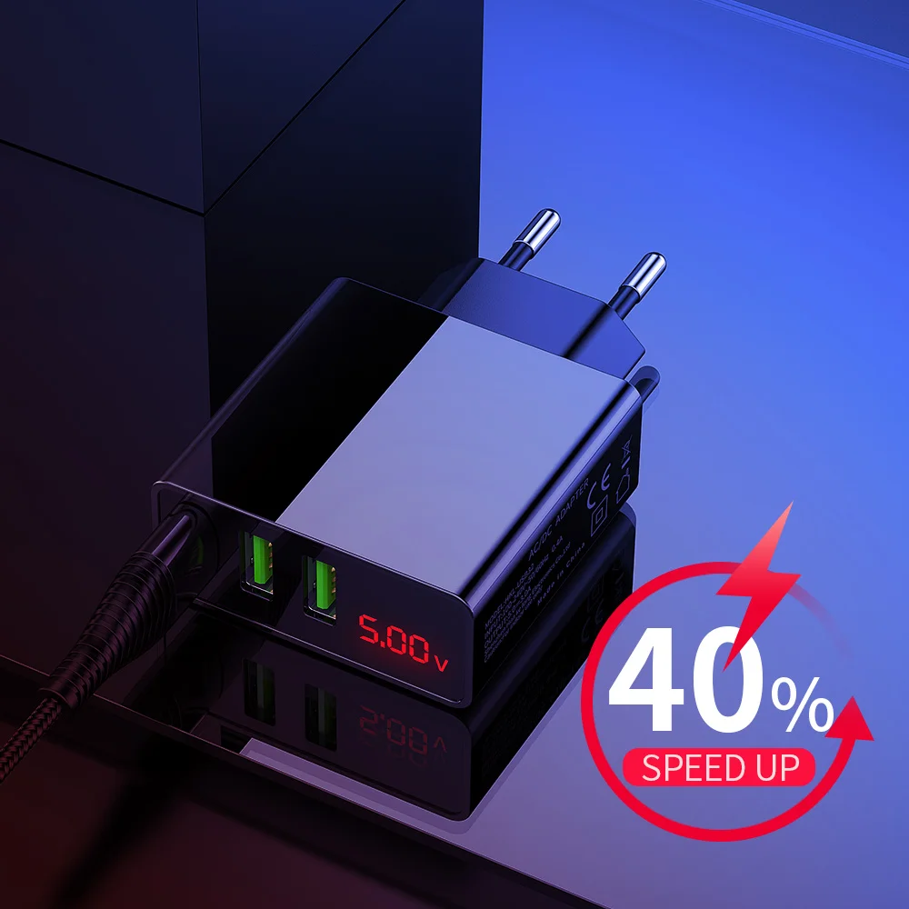 Светодиодный дисплей EU US 3 порта USB зарядное устройство 3 А USB ЗУ для мобильного телефона Быстрая зарядка настенное зарядное устройство для iPhone 6 samsung Xiaomi LG