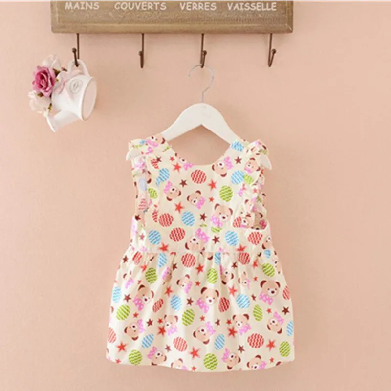 Платье для маленьких девочек летнее пляжное платье с цветочным принтом вечерние