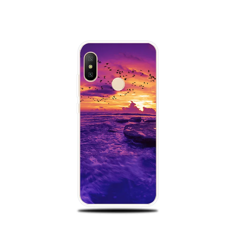 Закат Пляжный Пейзаж шаблон Силиконовый чехол для Xiaomi Redmi Note 4 4X 4A 5 5A 6 6A Pro Plus Prime Y1