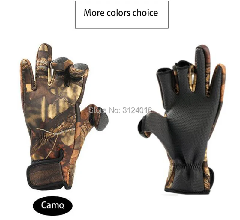 1pair X Outdoor riding glove 3 fingers turn over antiwear Fishing Gloves anti-skid anti-cold waterproof tool | Автомобили и