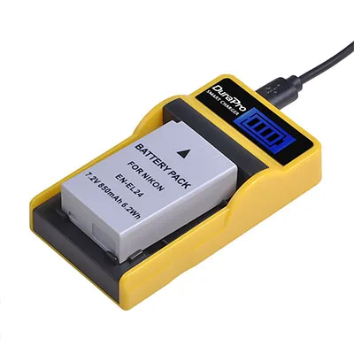 1 Battery Set 2 шт. 850 мАч EN-EL24 EN EL24 аккумуляторная батарея камеры+ ЖК-зарядное устройство USB для Nikon 1 J5 1J5 DL18-50 DL24-85 цифровая камера s - Цвет: 1 Battery Set