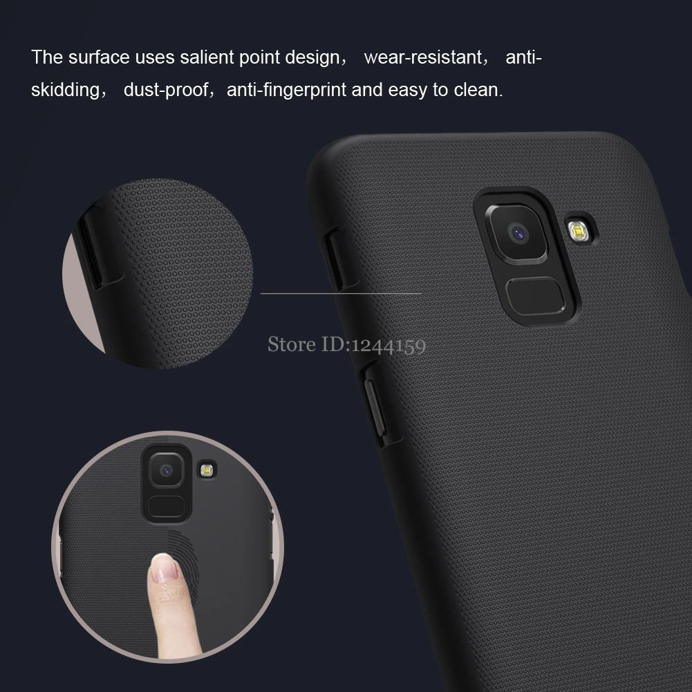 Чехол NILLKIN для Samsung Galaxy J6 2018 матовый жесткий пластиковый чехол-накладка чехол с